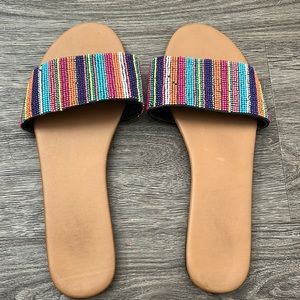 Super cute beaded sandals! Brand new